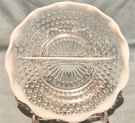 vintage hobnail glass|vintage clear hobnail glassware.